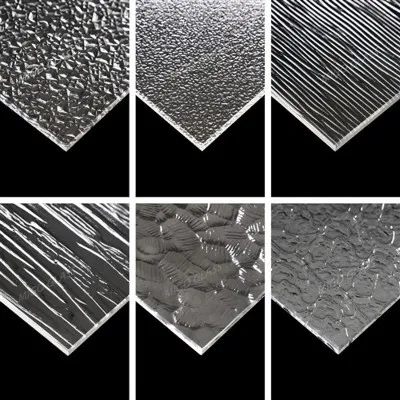 Прозирно грађевинско стакло са узорком